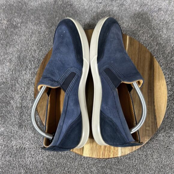 Ecco Collin 2.0 Mens Size 9 Blue Nubuck Perf Comfy Casual Loafers Slip On Shoes main image 5